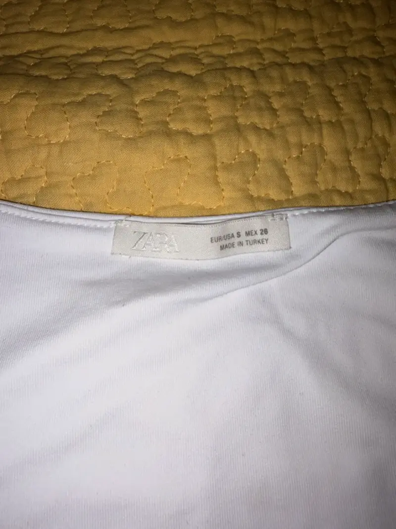 Polera sin mangas blanca Zara talla S - 3