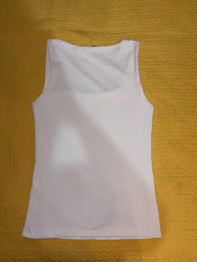 Polera sin mangas blanca Zara talla S - miniatura 4