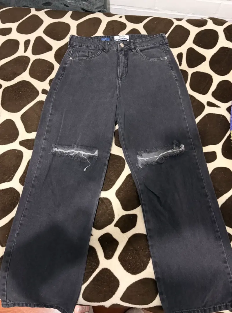 Jeans negros baggy Sybilla con roturas - 3