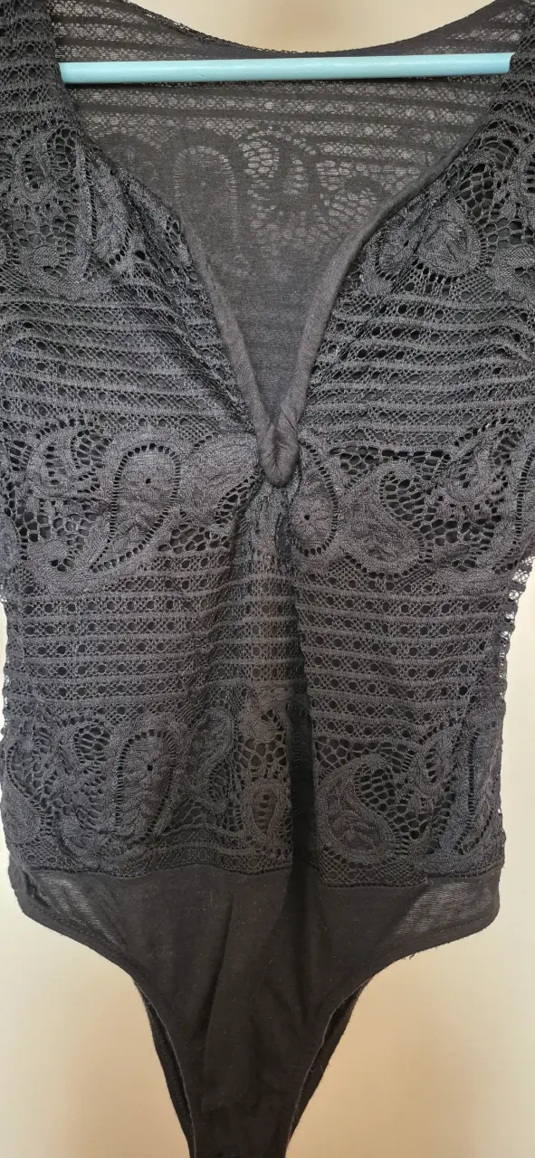 Body de encaje negro para mujer - 4