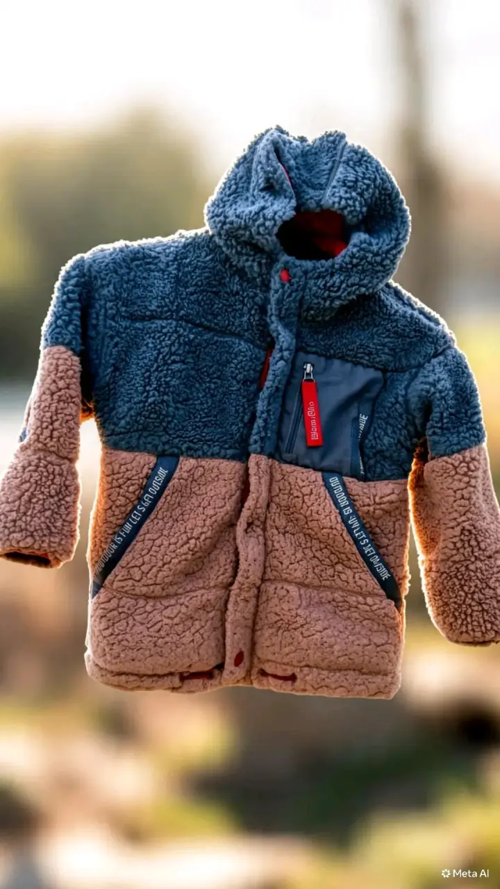 Chaqueta de lana para niños bicolor