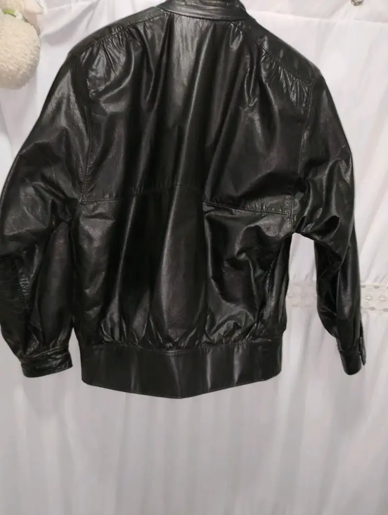 Chaqueta de cuero negra unisex - 5