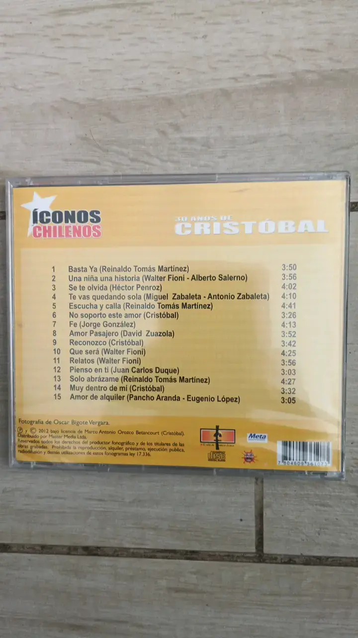 CD Íconos Chilenos 80's Cristóbal Vol. 5 - 2