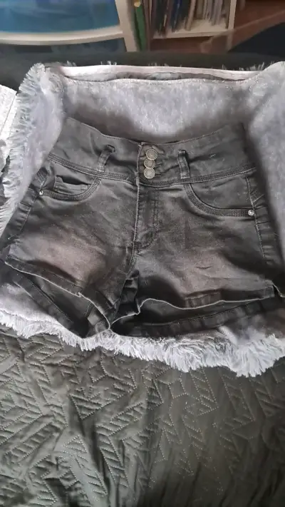 Shorts de mezclilla negros Denim Life talla 36 - miniatura 1