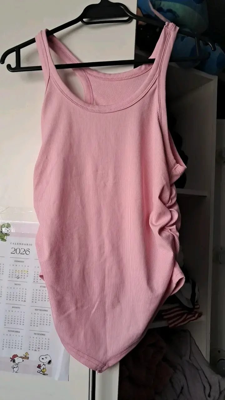 Polera sin mangas rosa Shein talla M - 1