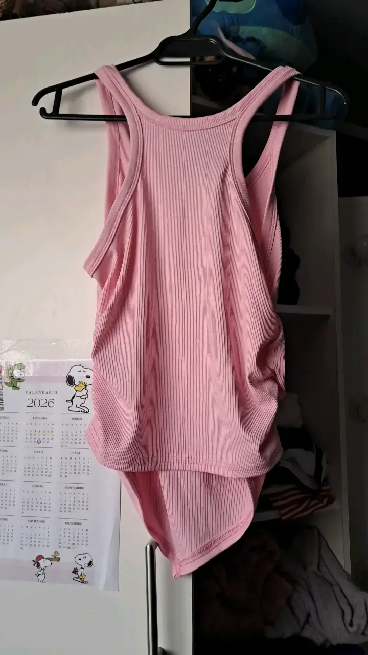 Polera sin mangas rosa Shein talla M - 2
