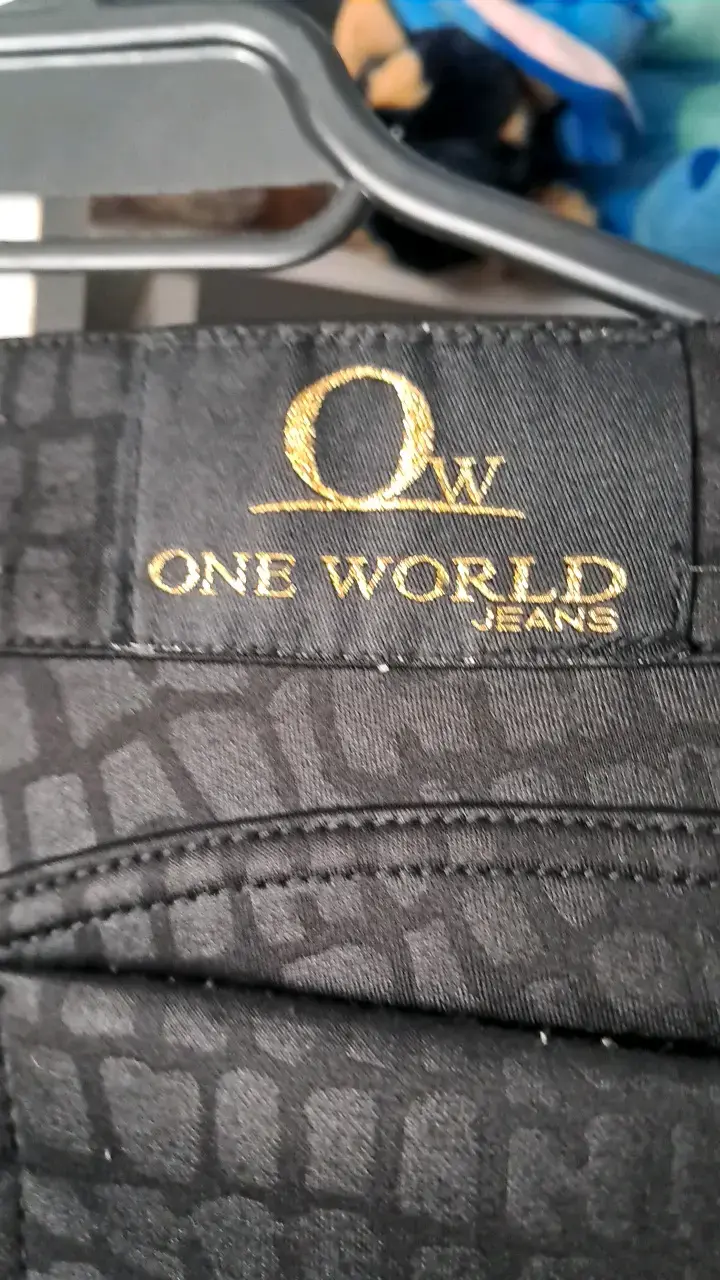 Pantalones acampanados negros One World Jeans - 4