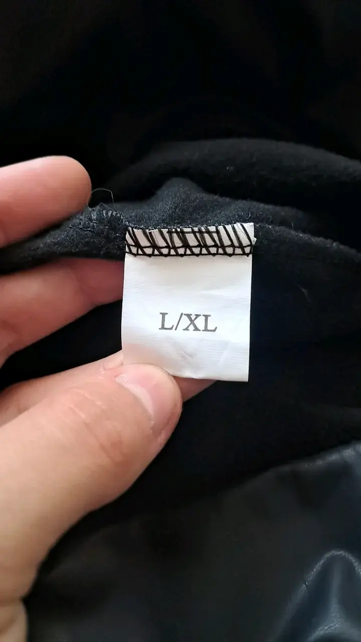 Leggings de cuero sintético negro talla L/XL - 3