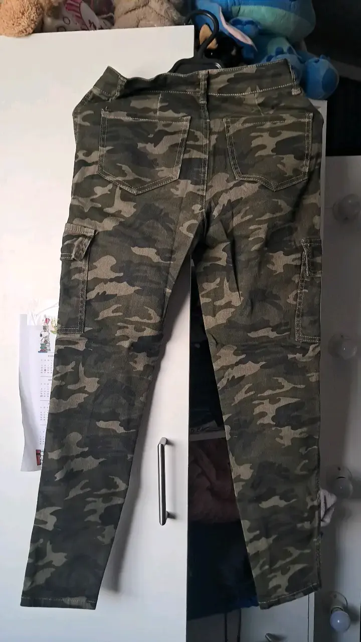 Pantalones cargo camuflados de algodón para hombre - 2