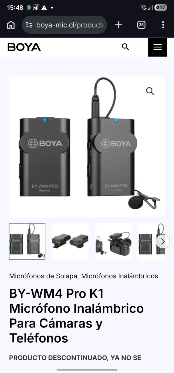 Micrófono Boya BY-WM4 Pro K1 para cámar - 1