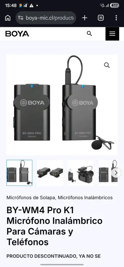 Micrófono  Boya BY-WM4 Pro K1 para cámar - miniatura 1