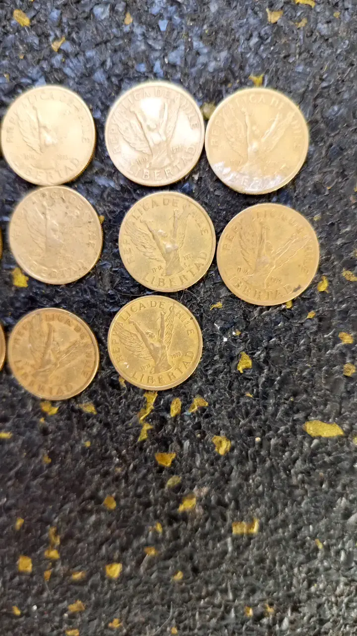 14 Monedas Ángel de la libertad Chile Antiguas - 5