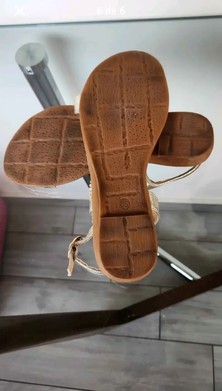 Sandalias Doradas 35 - 4