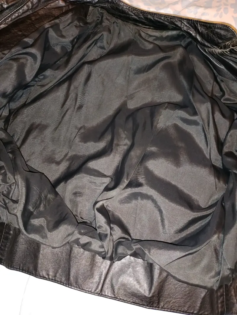 Chaqueta de cuero negra para hombre - 4