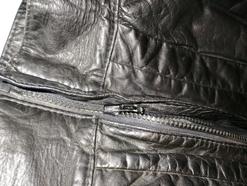 Chaqueta de cuero negra para hombre - 6