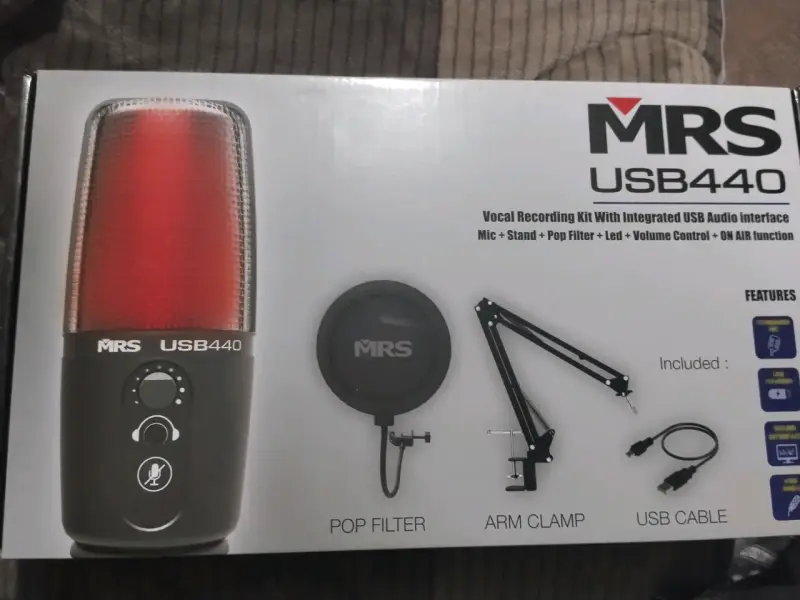Kit de Grabación Vocal MRS USB440 con Interfaz USB