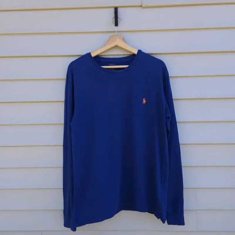 Polera manga larga azul Polo Ralph Lauren - 1
