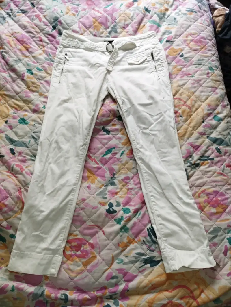 Pantalones blancos Emporio Armani con cierre - 1