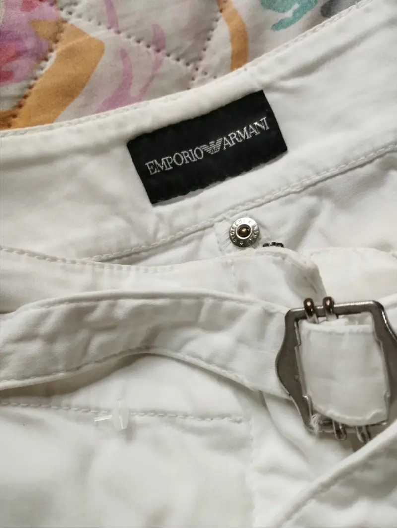 Pantalones blancos Emporio Armani con cierre - 4