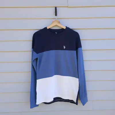 Polera manga larga U.S. Polo Assn. azul - miniatura 1