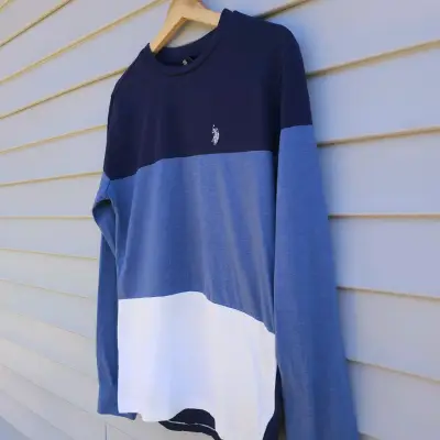 Polera manga larga U.S. Polo Assn. azul - miniatura 2
