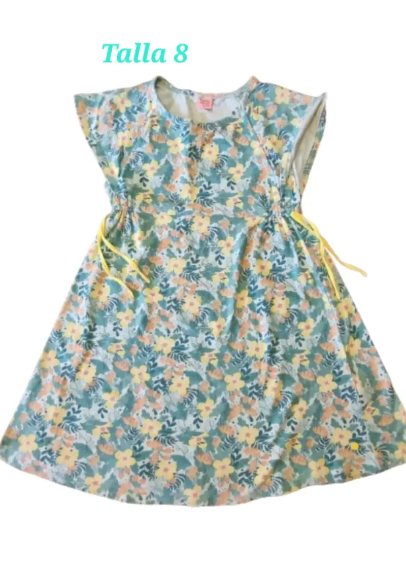 Vestido infantil floral talla 8 Pillin