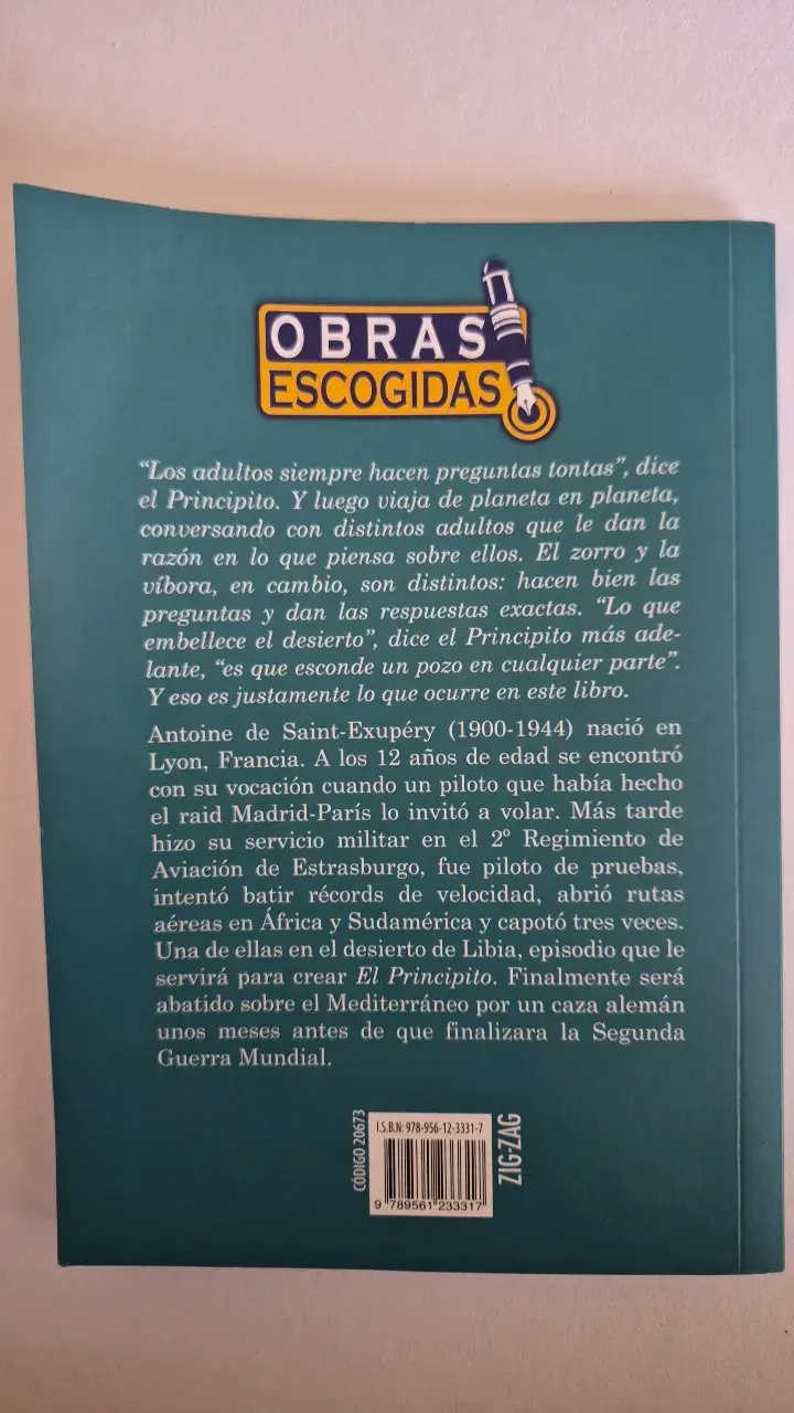 Libro "El Principito" - Editorial Zig-Zag - 2