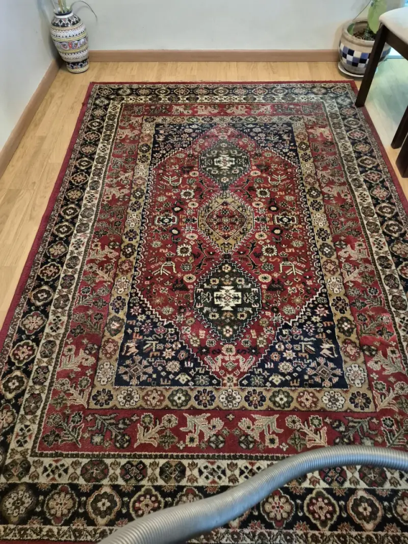 Alfombra persa de diseño clásico en tonos rojos - 1