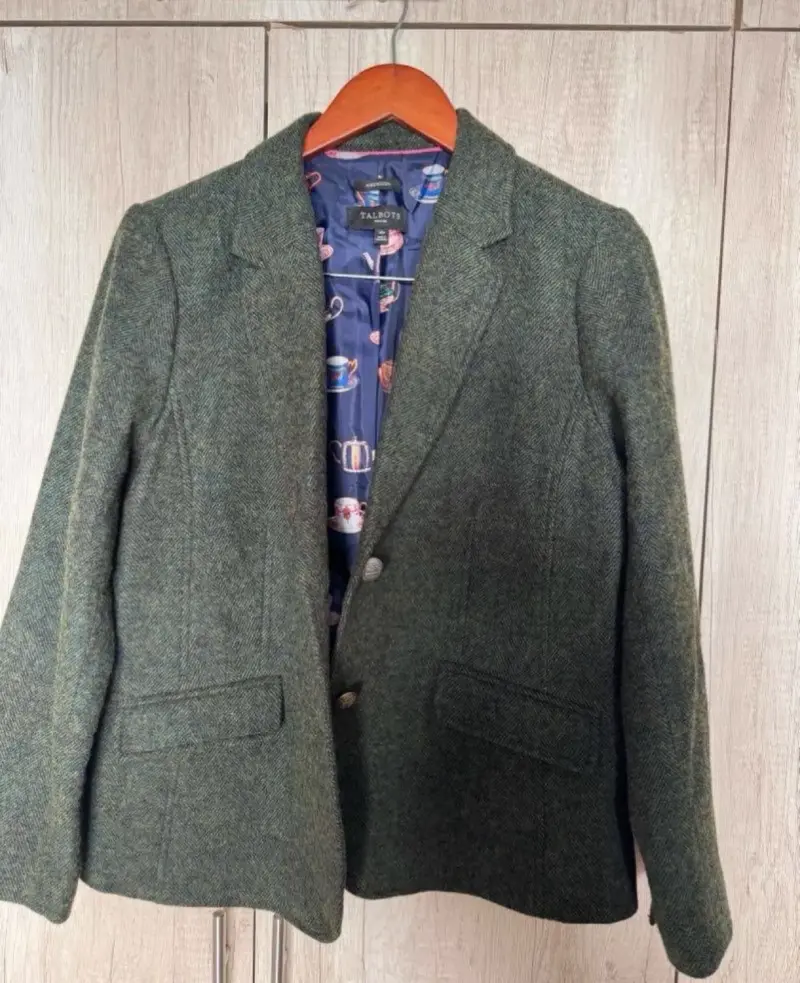 Blazer de lana verde Talbots para mujer - 1