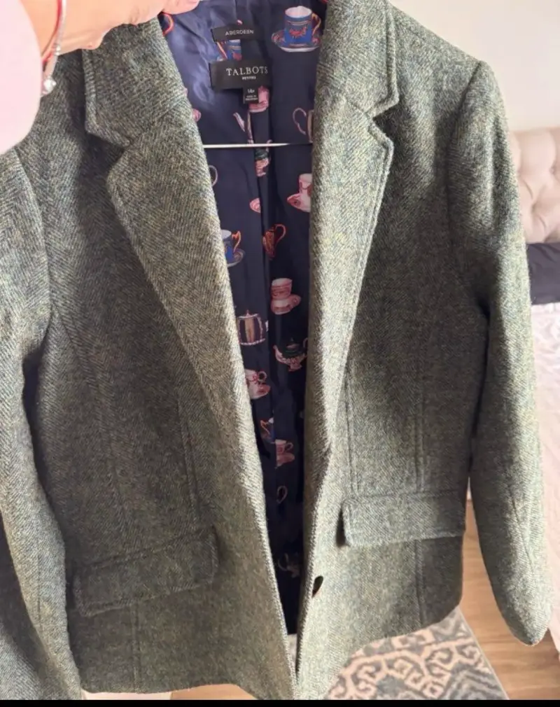 Blazer de lana verde Talbots para mujer - 2