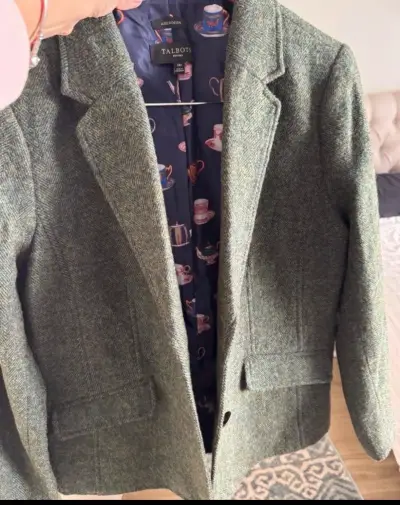 Blazer de lana verde Talbots para mujer - miniatura 2