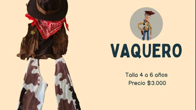 Disfraz de Vaquero para Niños 4-6 Años