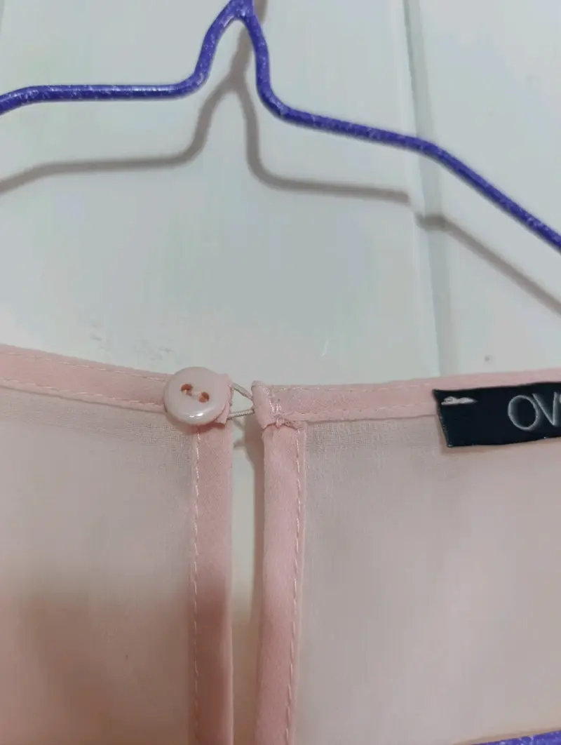 Blusa de encaje rosa con volantes OVS - 4