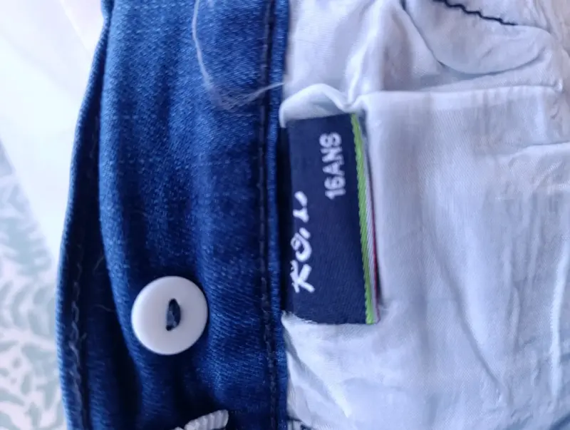 Bermudas de mezclilla azul para hombre - 3