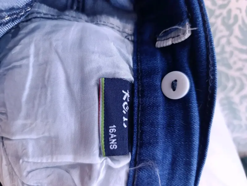 Bermudas de mezclilla azul para hombre - 4