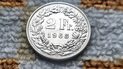 Moneda Suiza Plata, 2 Francos 1965 - miniatura 1