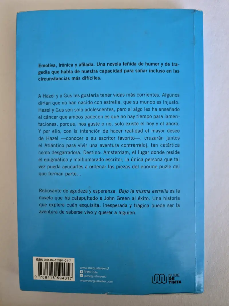 Libro :"Bajo La Misma Estrella" de John Green - 2