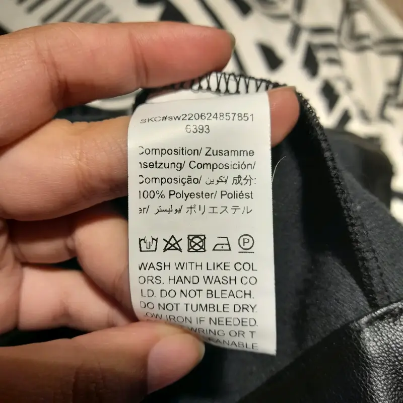 Chaqueta de cuero sintético negra Dazy ,Shein. - 3