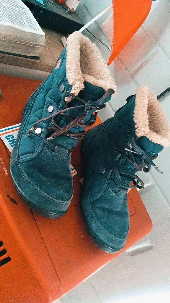 Botas de invierno azules con forro de lana - 1