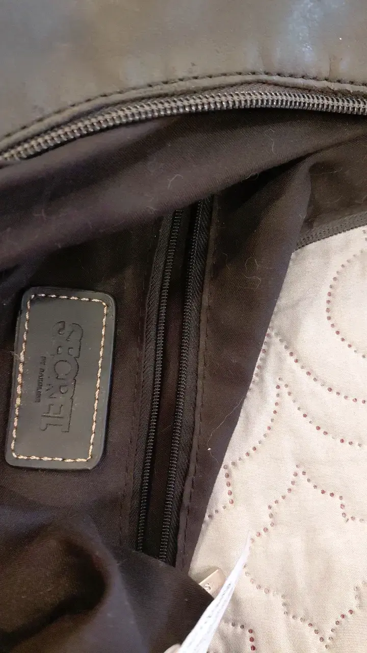 Bolso de hombro negro Secret con textura - 5