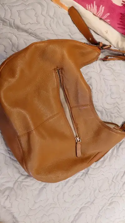 Bolso de cuero marrón calvin klein - miniatura 2