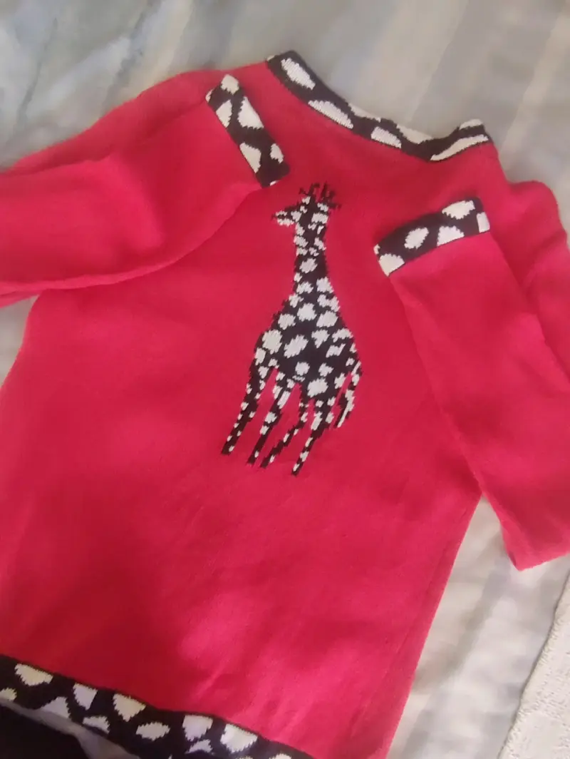 Cardigan rojo italiano vintage - 2
