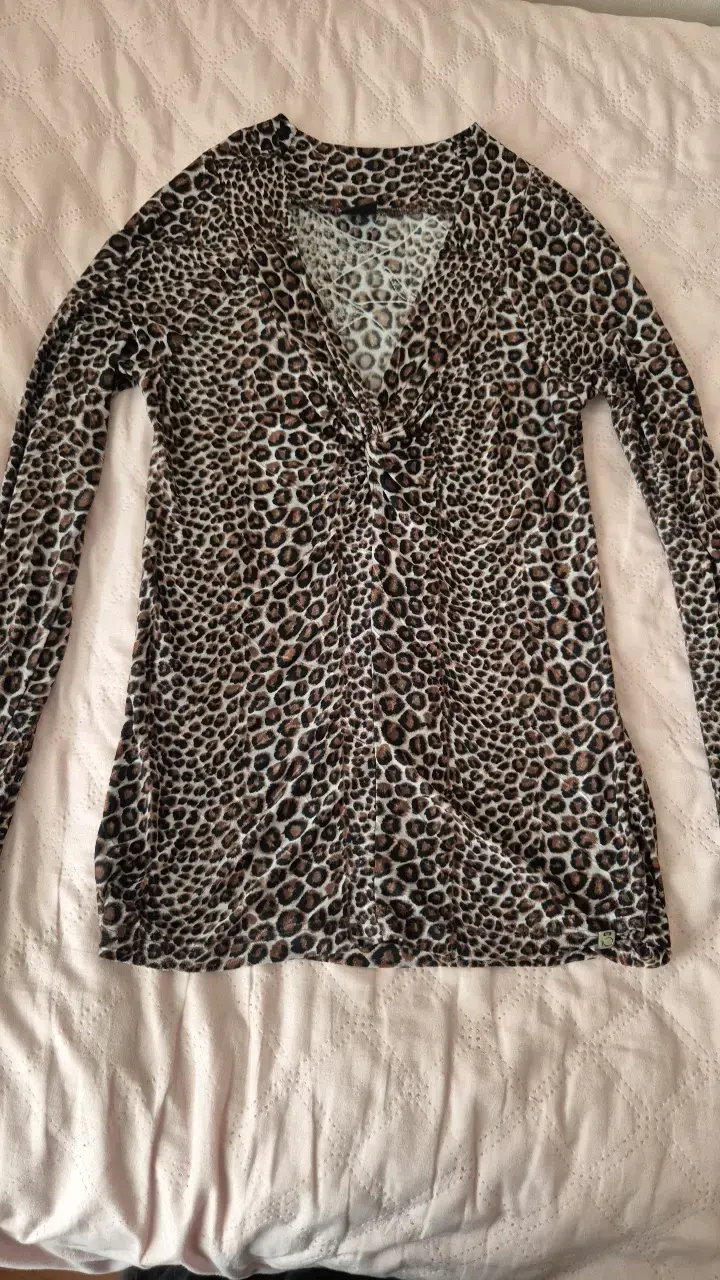 Blusa de Leopardo Manga Larga para Mujer - 2