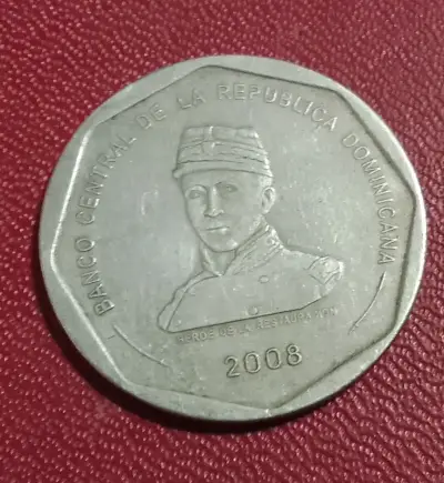 Moneda de 25 pesos República Dominicana 2008 - miniatura 2