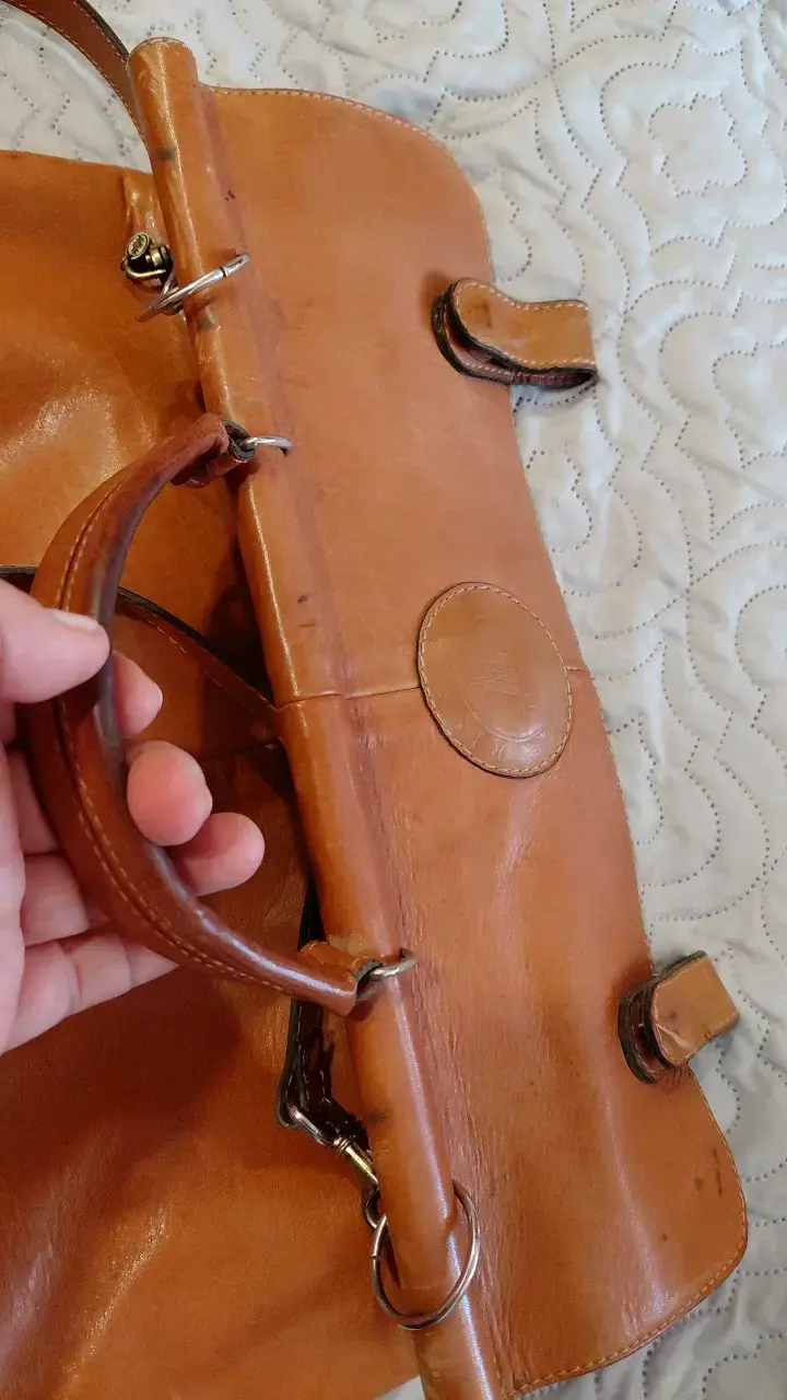 Bolso de cuero italiano vintage marrón - 5