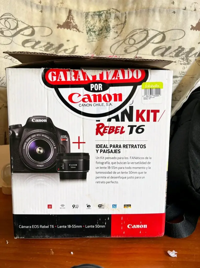 Cámara Canon EOS RebelT6 con Lentes 18-55mm y 50mm - 3