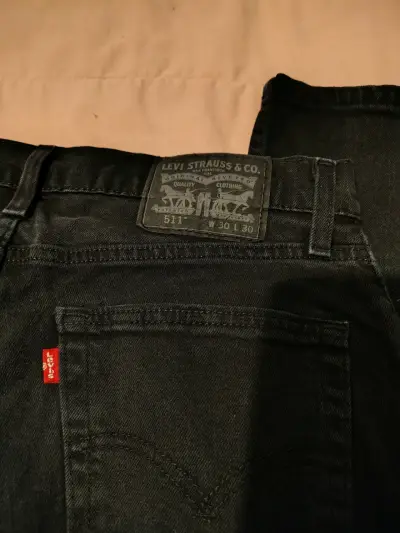 Jeans Levi's 511 Slim Fit Negro Talla 30 - miniatura 3