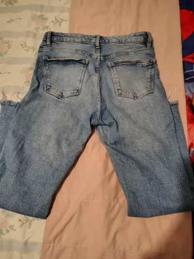 Jeans de mezclilla azul claro Zara para mujer - miniatura 4