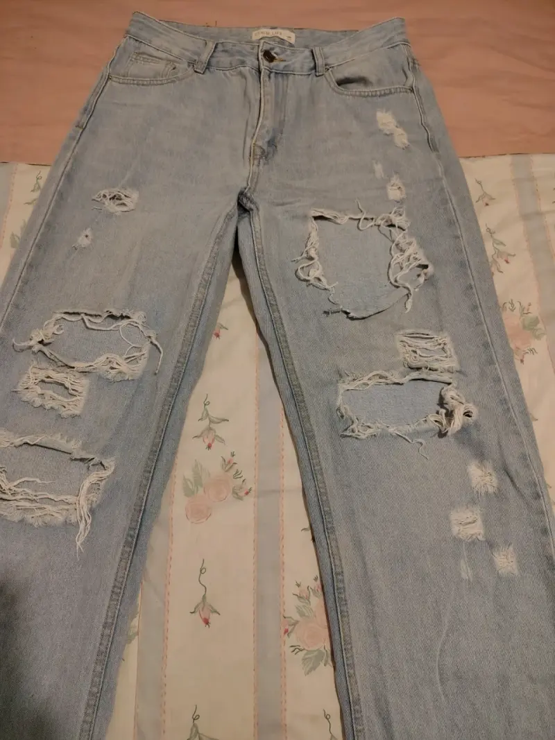 Jeans de mezclilla desgastados Denim Life talla 42 - 4
