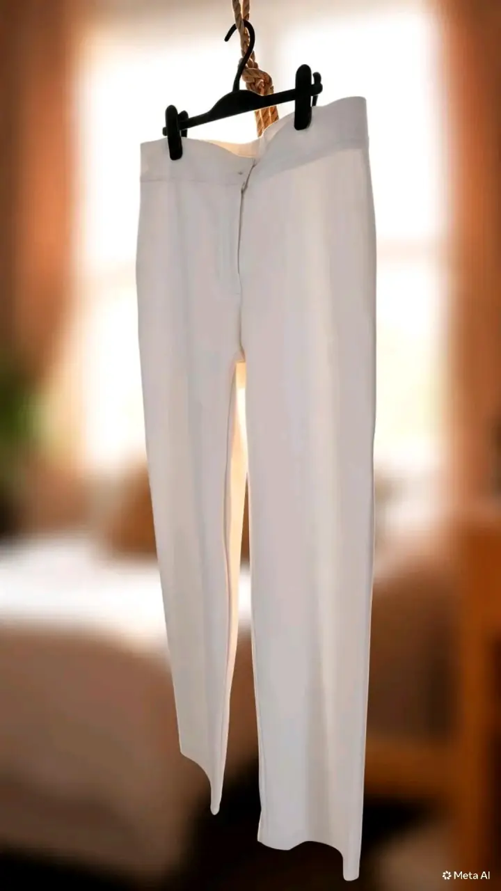 Pantalones blancos de vestir talla 44 - 1